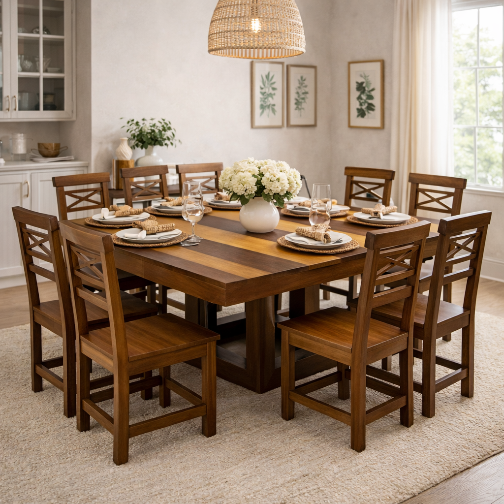 MESA DEMOLIÇÃO JANTAR QUADRADA - A