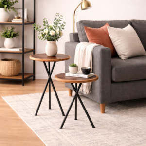 MESA LATERAL MDF -FLAT- INDUSTRIAL - DUPLA