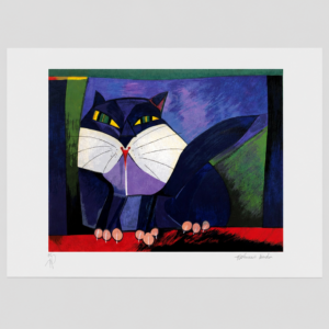 GATO AZUL ENCOSTADO