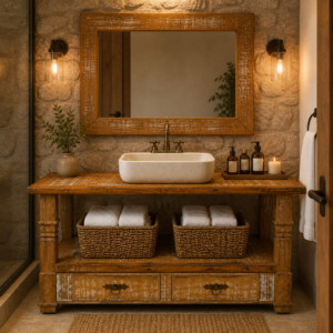 BALCÃO RÚSTICO LAVABO