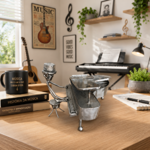 PIANO ARTESANAL EM FERRO RECICLADO